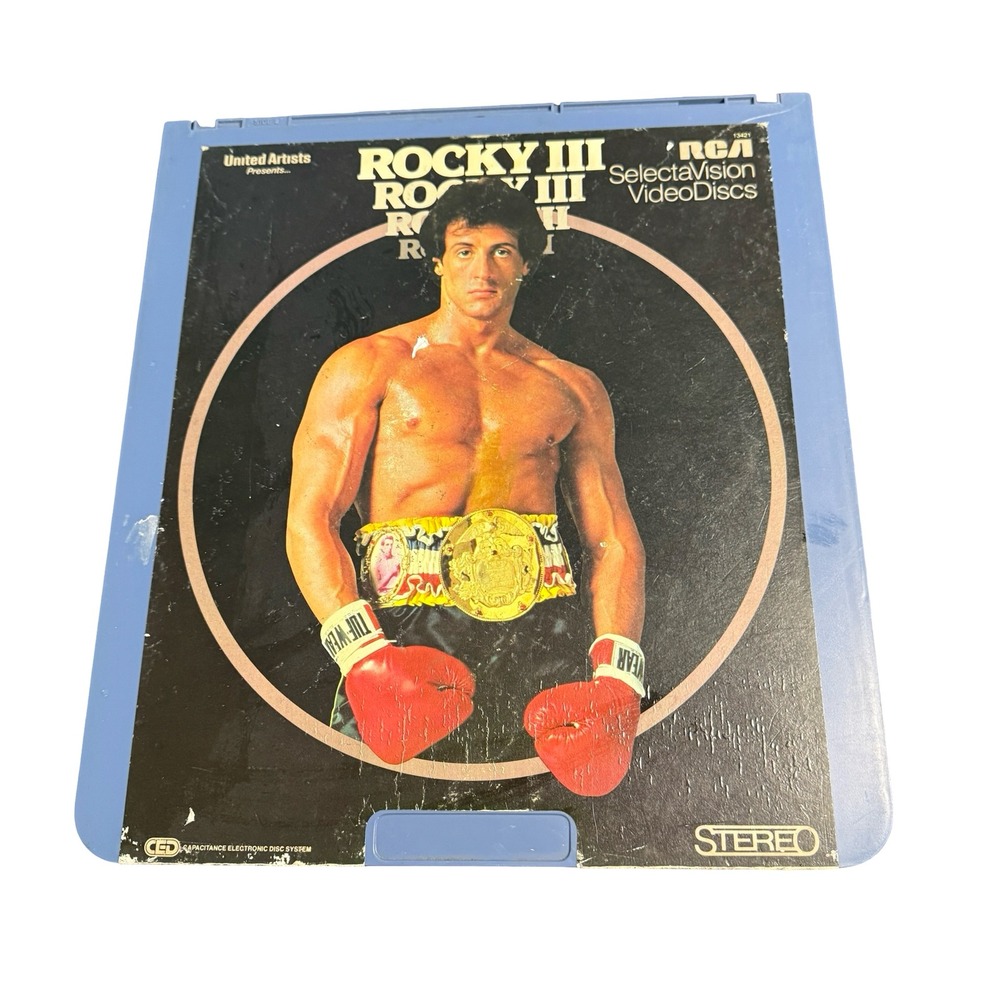Rocky‎ III RCA SelectaVision VideoDisc CED 1982 Vintage Movie Sylvester Stallone